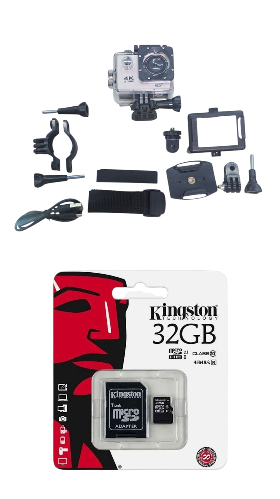 Combo Camara 4k+Micro sd32gb